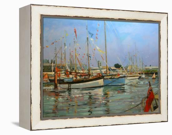 Old Gaffers, Yarmouth, Isle of Wight, 2011-Jennifer Wright-Framed Premier Image Canvas