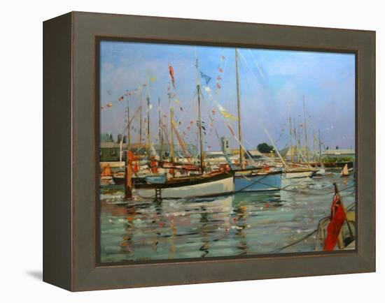 Old Gaffers, Yarmouth, Isle of Wight, 2011-Jennifer Wright-Framed Premier Image Canvas