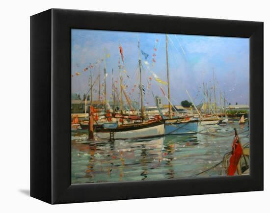 Old Gaffers, Yarmouth, Isle of Wight, 2011-Jennifer Wright-Framed Premier Image Canvas