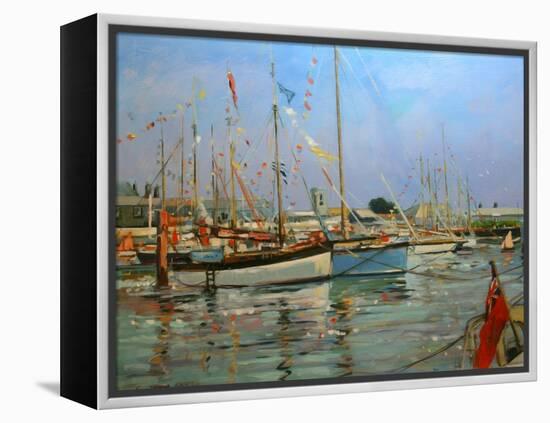 Old Gaffers, Yarmouth, Isle of Wight, 2011-Jennifer Wright-Framed Premier Image Canvas