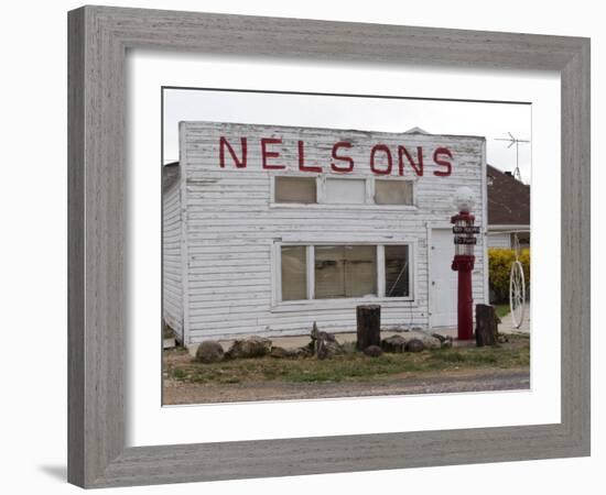 Old Gas Pump in Cannonville, Utah, USA-Diane Johnson-Framed Photographic Print