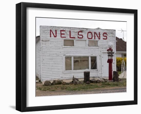 Old Gas Pump in Cannonville, Utah, USA-Diane Johnson-Framed Photographic Print