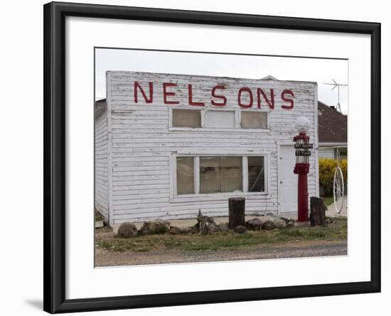 Old Gas Pump in Cannonville, Utah, USA-Diane Johnson-Framed Photographic Print