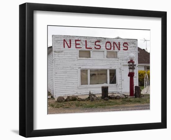 Old Gas Pump in Cannonville, Utah, USA-Diane Johnson-Framed Photographic Print