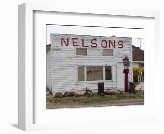 Old Gas Pump in Cannonville, Utah, USA-Diane Johnson-Framed Photographic Print