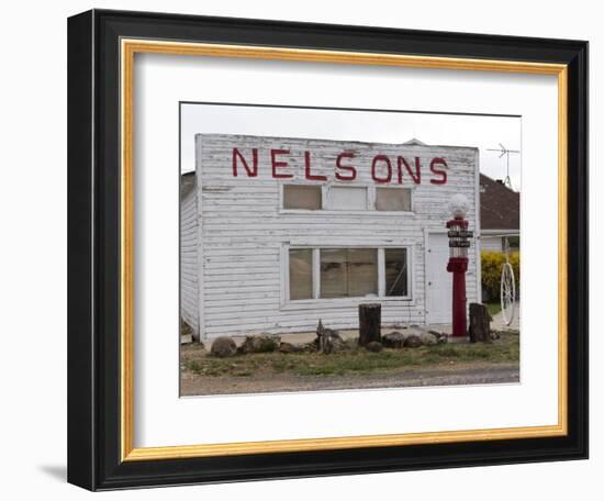 Old Gas Pump in Cannonville, Utah, USA-Diane Johnson-Framed Photographic Print