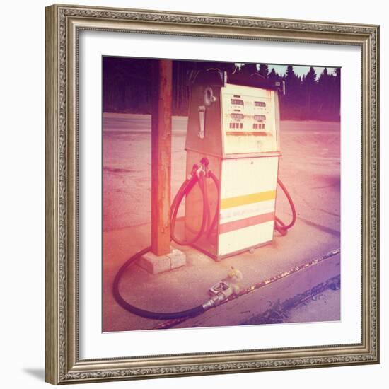 Old Gas Pump-melking-Framed Photographic Print