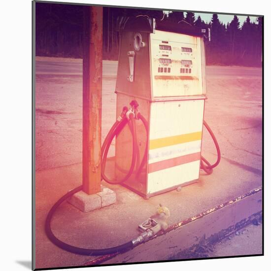 Old Gas Pump-melking-Mounted Photographic Print