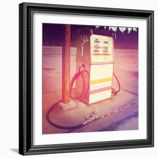 Old Gas Pump-melking-Framed Photographic Print