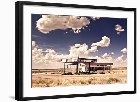 Old Gas Station in Ghost Town along the Route 66-Andrew Bayda-Framed Photographic Print