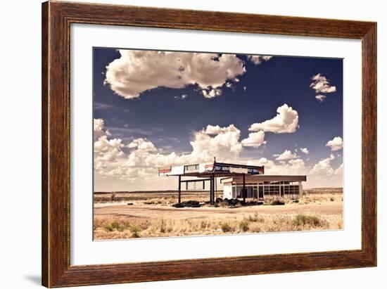 Old Gas Station in Ghost Town along the Route 66-Andrew Bayda-Framed Photographic Print