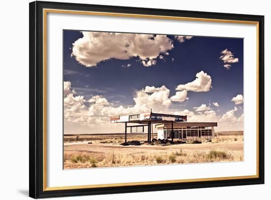 Old Gas Station in Ghost Town along the Route 66-Andrew Bayda-Framed Photographic Print