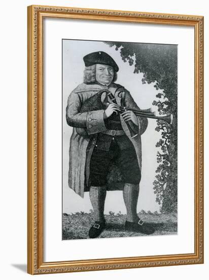 Old Geordie Sime, a Famous Piper in His Time', 1789-John Kay-Framed Giclee Print