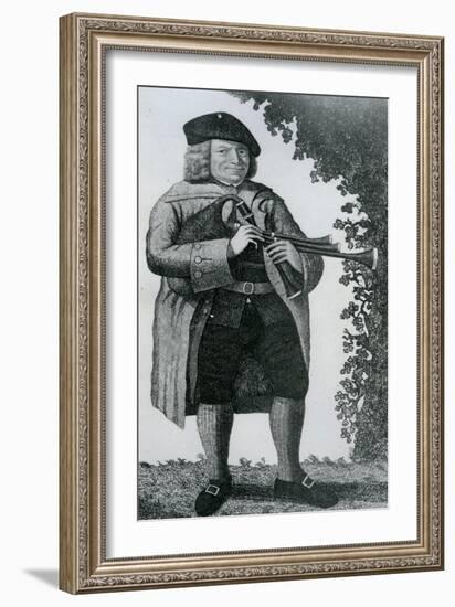 Old Geordie Sime, a Famous Piper in His Time', 1789-John Kay-Framed Giclee Print