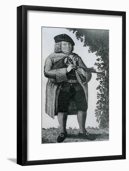 Old Geordie Sime, a Famous Piper in His Time', 1789-John Kay-Framed Giclee Print
