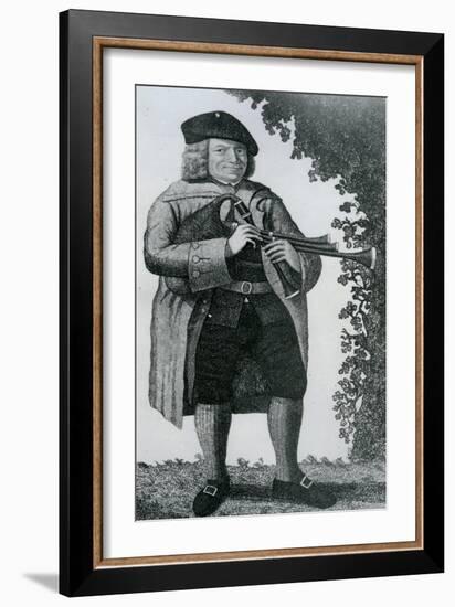 Old Geordie Sime, a Famous Piper in His Time', 1789-John Kay-Framed Giclee Print