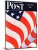 "Old Glory," Saturday Evening Post Cover, July 4, 1942-John Clymer-Mounted Giclee Print