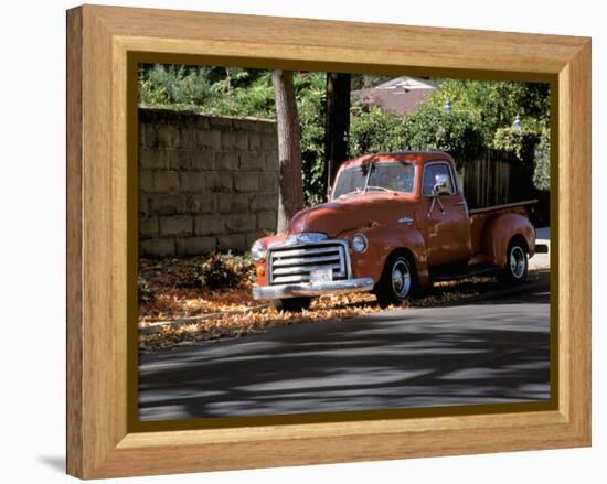 Old GMC Truck During Fall, Santa Barbara, California, USA-Savanah Stewart-Framed Premier Image Canvas