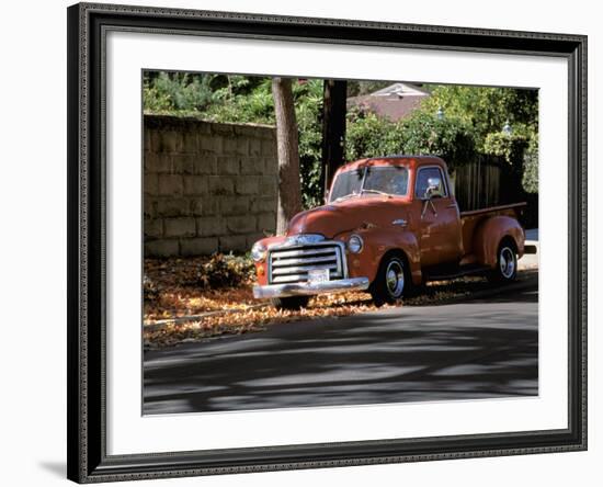 Old GMC Truck During Fall, Santa Barbara, California, USA-Savanah Stewart-Framed Photographic Print