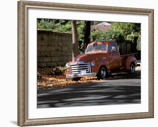 Old GMC Truck During Fall, Santa Barbara, California, USA-Savanah Stewart-Framed Photographic Print