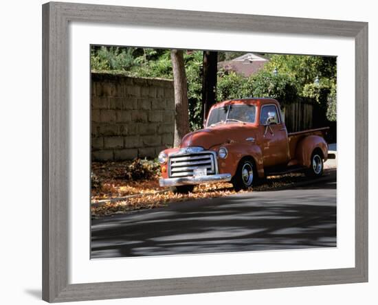 Old GMC Truck During Fall, Santa Barbara, California, USA-Savanah Stewart-Framed Photographic Print