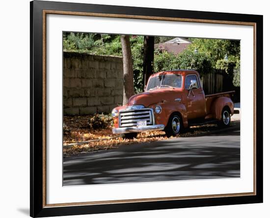 Old GMC Truck During Fall, Santa Barbara, California, USA-Savanah Stewart-Framed Photographic Print