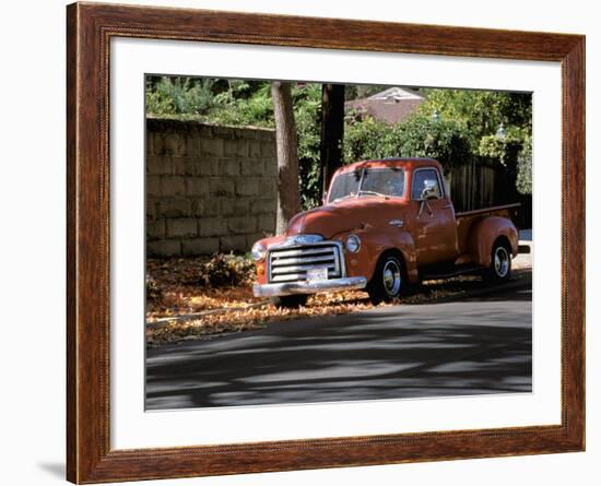 Old GMC Truck During Fall, Santa Barbara, California, USA-Savanah Stewart-Framed Photographic Print