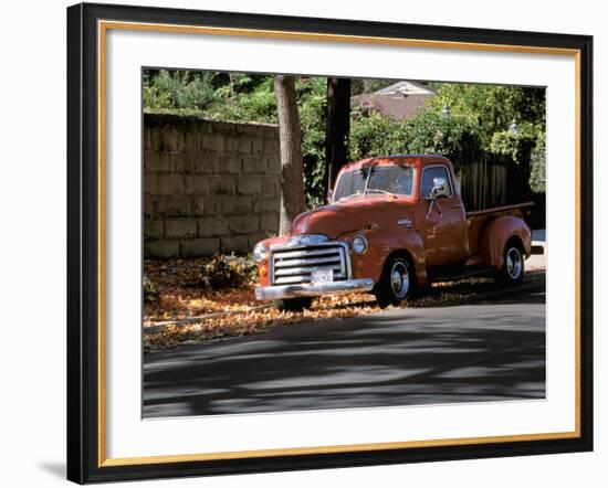 Old GMC Truck During Fall, Santa Barbara, California, USA-Savanah Stewart-Framed Photographic Print