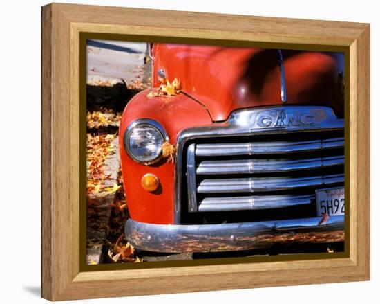 Old GMC Truck During Fall, Santa Barbara, California, USA-Savanah Stewart-Framed Premier Image Canvas