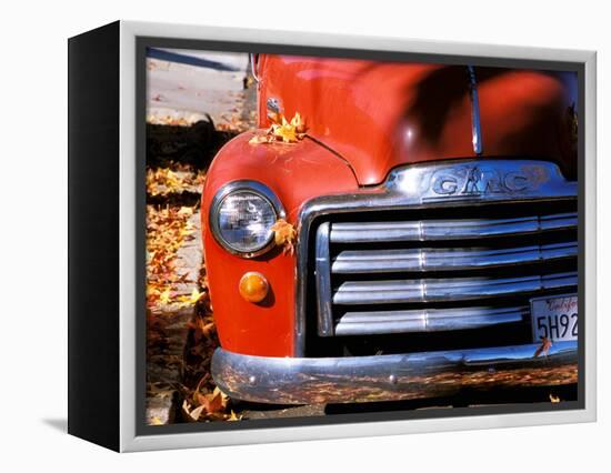 Old GMC Truck During Fall, Santa Barbara, California, USA-Savanah Stewart-Framed Premier Image Canvas