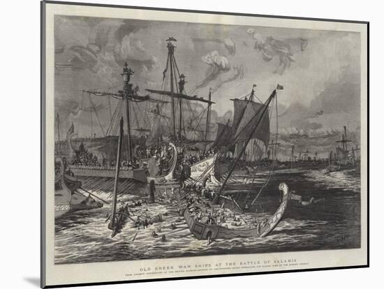 Old Greek War Ships at the Battle of Salamis-William Lionel Wyllie-Mounted Giclee Print