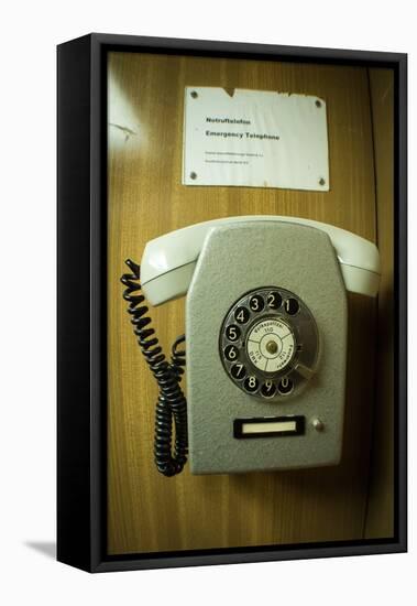 Old Grey Phone-Nathan Wright-Framed Premier Image Canvas
