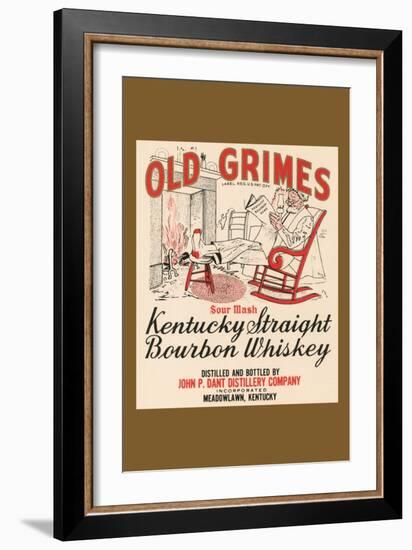 Old Grimes Sour Mash Kentuck Straight Bourbon Whiskey-null-Framed Premium Giclee Print