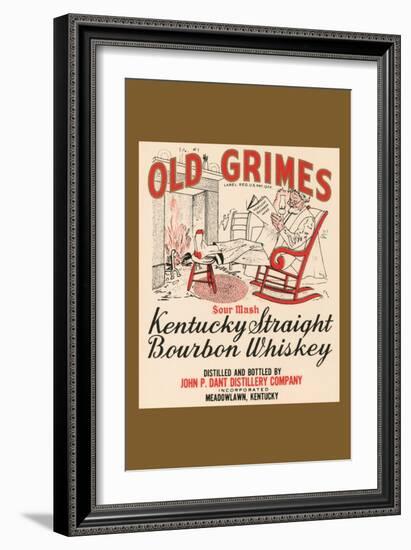 Old Grimes Sour Mash Kentuck Straight Bourbon Whiskey-null-Framed Premium Giclee Print