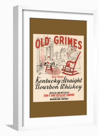 Old Grimes Sour Mash Kentuck Straight Bourbon Whiskey-null-Framed Art Print