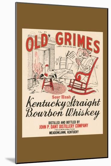 Old Grimes Sour Mash Kentuck Straight Bourbon Whiskey-null-Mounted Art Print