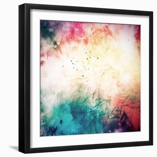 Old Grunge Background with Delicate Abstract Texture-iulias-Framed Art Print