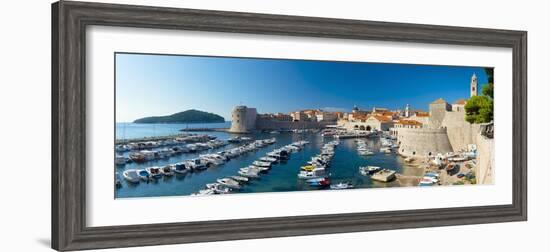 Old Harbour and Town (Stari Grad), UNESCO World Heritage Site, Dubrovnik, Dalmatia, Croatia, Europe-Alan Copson-Framed Photographic Print