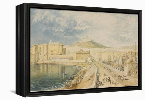 Old Harbour, Naples, 1818 (W/C on Paper)-Joseph Mallord William Turner-Framed Premier Image Canvas