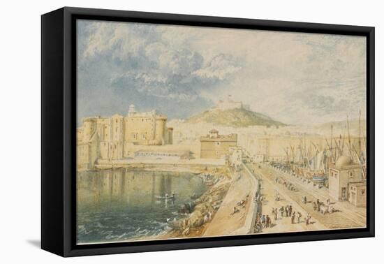 Old Harbour, Naples, 1818 (W/C on Paper)-Joseph Mallord William Turner-Framed Premier Image Canvas