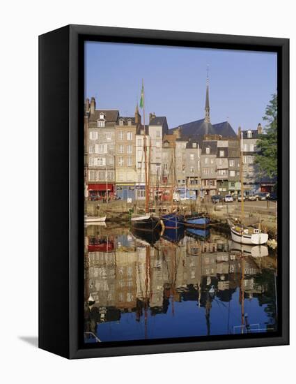 Old Harbour, St. Catherine's Quay and Spire of St. Catherine's Church Behind, Honfleur, France-Richard Ashworth-Framed Premier Image Canvas