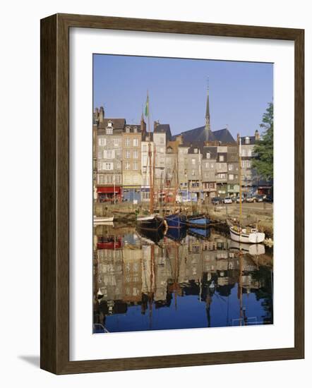 Old Harbour, St. Catherine's Quay and Spire of St. Catherine's Church Behind, Honfleur, France-Richard Ashworth-Framed Photographic Print