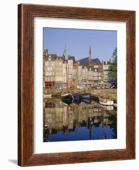 Old Harbour, St. Catherine's Quay and Spire of St. Catherine's Church Behind, Honfleur, France-Richard Ashworth-Framed Photographic Print