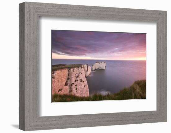 Old Harry Rocks at dawn, Studland, Dorset, England, UK-Ross Hoddinott-Framed Photographic Print