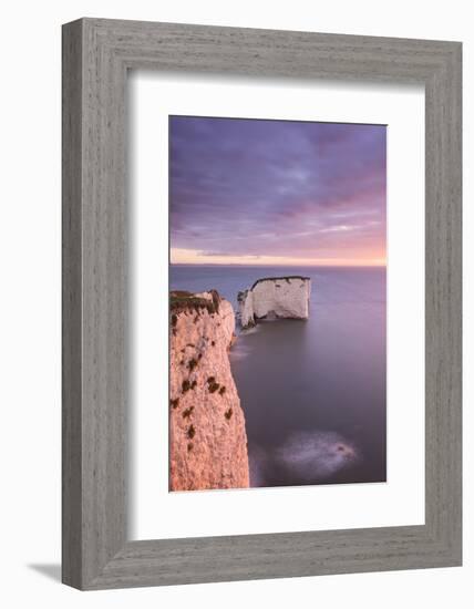 Old Harry Rocks at dawn, Studland, Dorset, UK-Ross Hoddinott-Framed Photographic Print