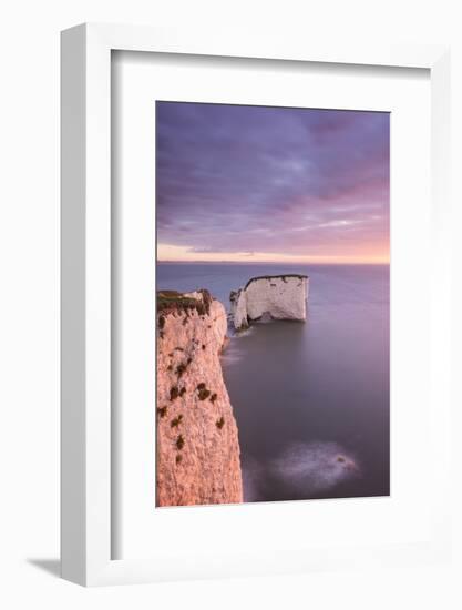 Old Harry Rocks at dawn, Studland, Dorset, UK-Ross Hoddinott-Framed Photographic Print