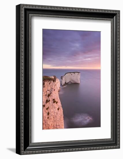 Old Harry Rocks at dawn, Studland, Dorset, UK-Ross Hoddinott-Framed Photographic Print