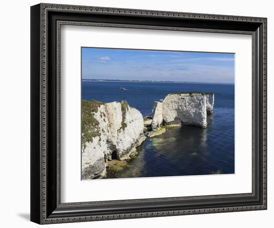 Old Harry Rocks at the Foreland (Handfast Point), Poole Harbour, Isle of Purbeck-Roy Rainford-Framed Photographic Print