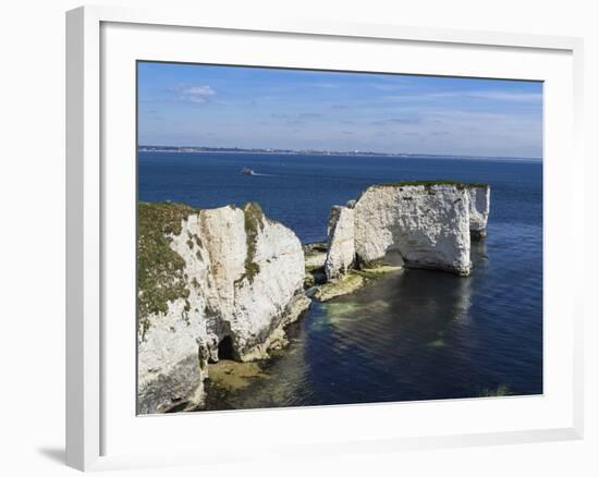 Old Harry Rocks at the Foreland (Handfast Point), Poole Harbour, Isle of Purbeck-Roy Rainford-Framed Photographic Print