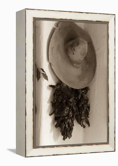 Old Hat and Ristras-Kathy Mahan-Framed Premier Image Canvas